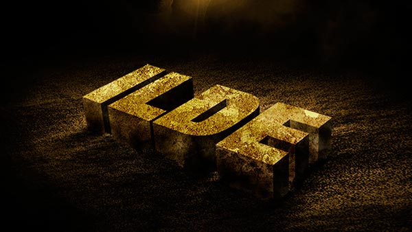 Tutorial Photoshop // Texto arenoso iluminado (3D) + Exportar texto de Cinema4D en canal alfa