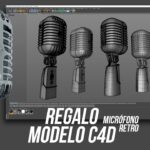 Regalo modelo 3D – micrófono retro – Gratis