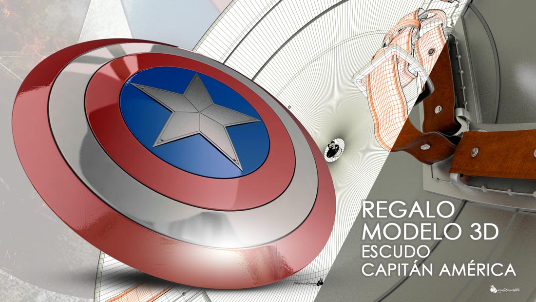 Lee más sobre el artículo Escudo del Capitán América. Regalo modelo 3D